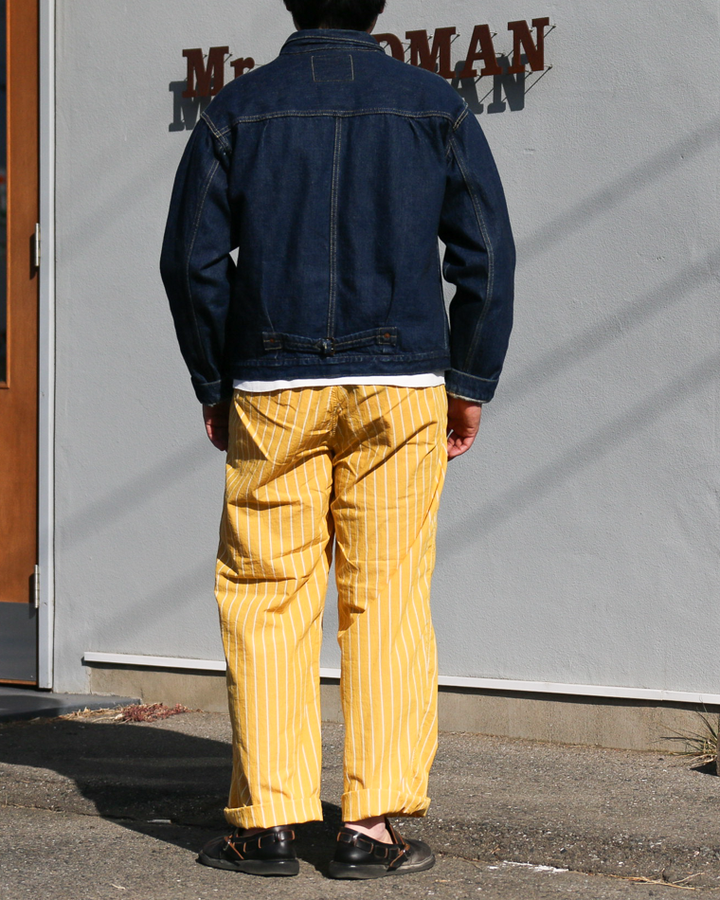 MASTER&amp;CO MC1672 Cotton Stripe Drawstring Pants Yellow