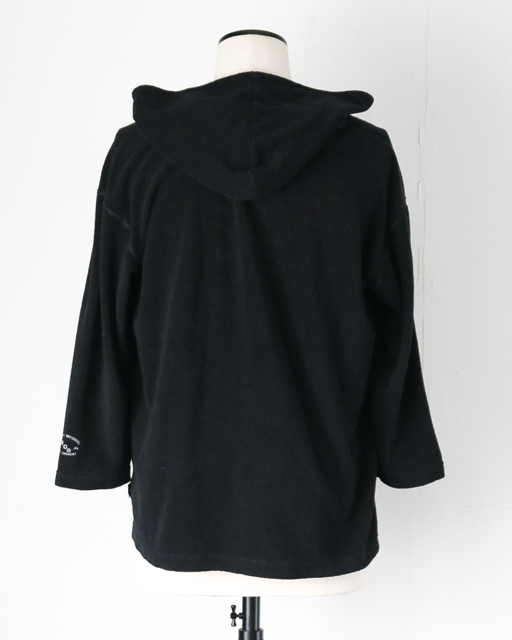 TURN ME ON ターンミーオン Raffi Pile 3/4-Sleeve Skipper Hoodie Black
