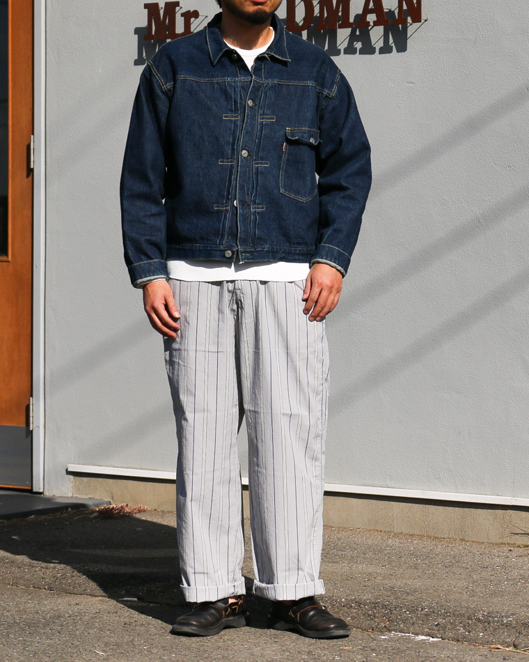 MASTER&amp;CO MC1672 Cotton Stripe Drawstring Pants Grey
