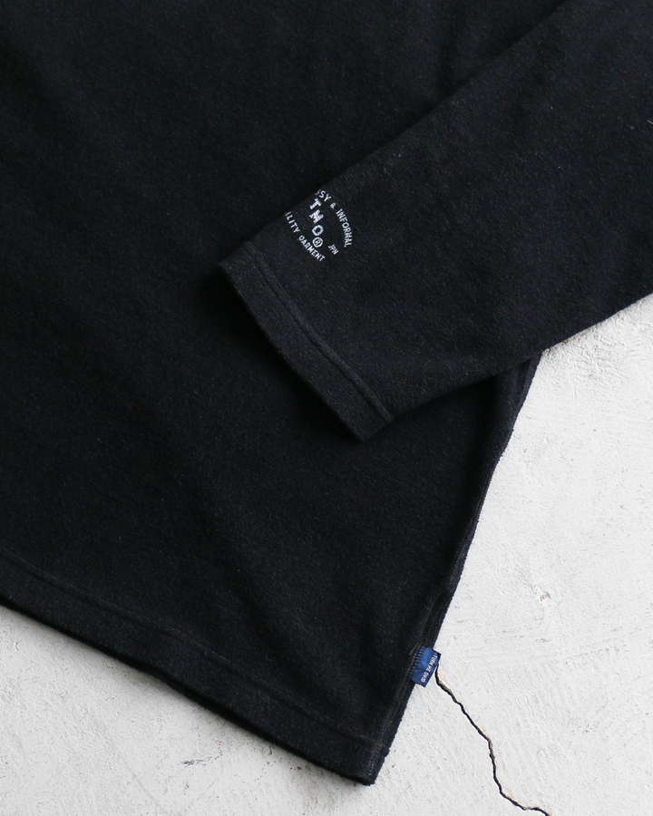TURN ME ON ターンミーオン Raffi Pile 3/4-Sleeve Skipper Hoodie Black