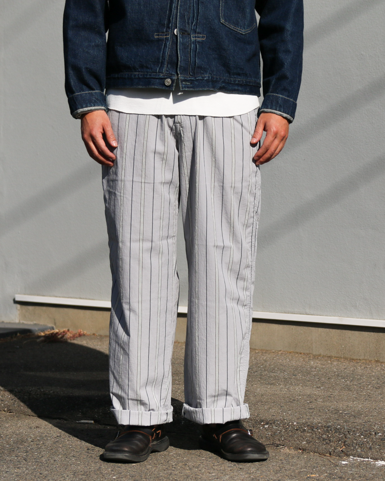 MASTER&amp;CO MC1672 Cotton Stripe Drawstring Pants Grey