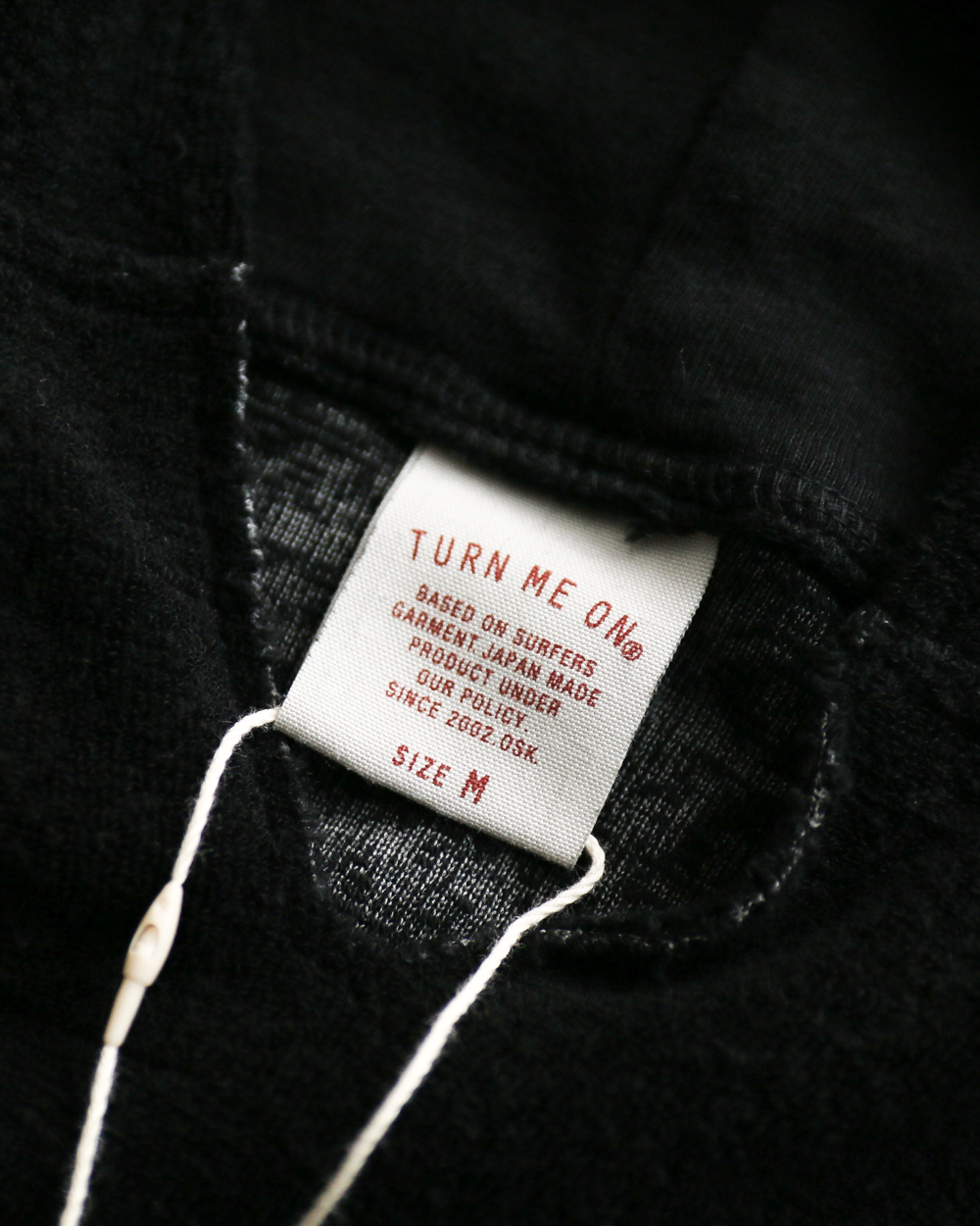 TURN ME ON ターンミーオン Raffi Pile 3/4-Sleeve Skipper Hoodie Black