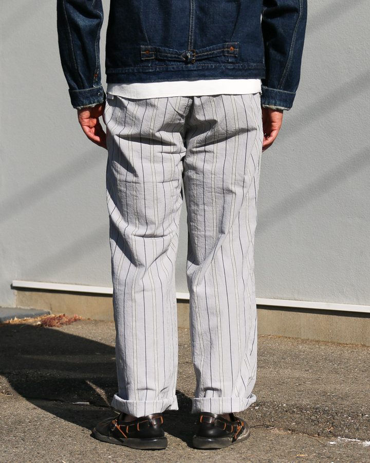 MASTER&amp;CO MC1672 Cotton Stripe Drawstring Pants Grey