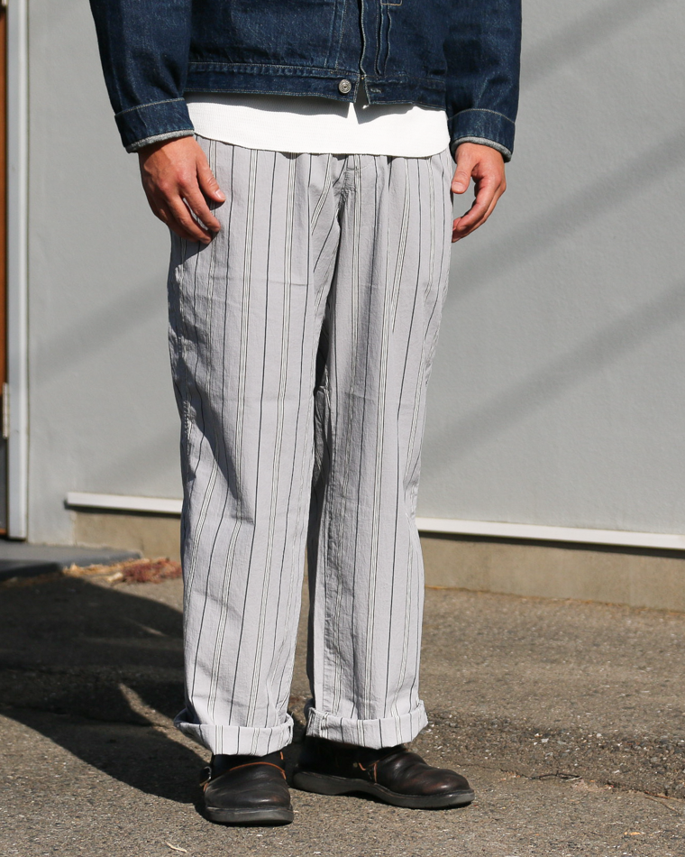 MASTER&amp;CO MC1672 Cotton Stripe Drawstring Pants Grey