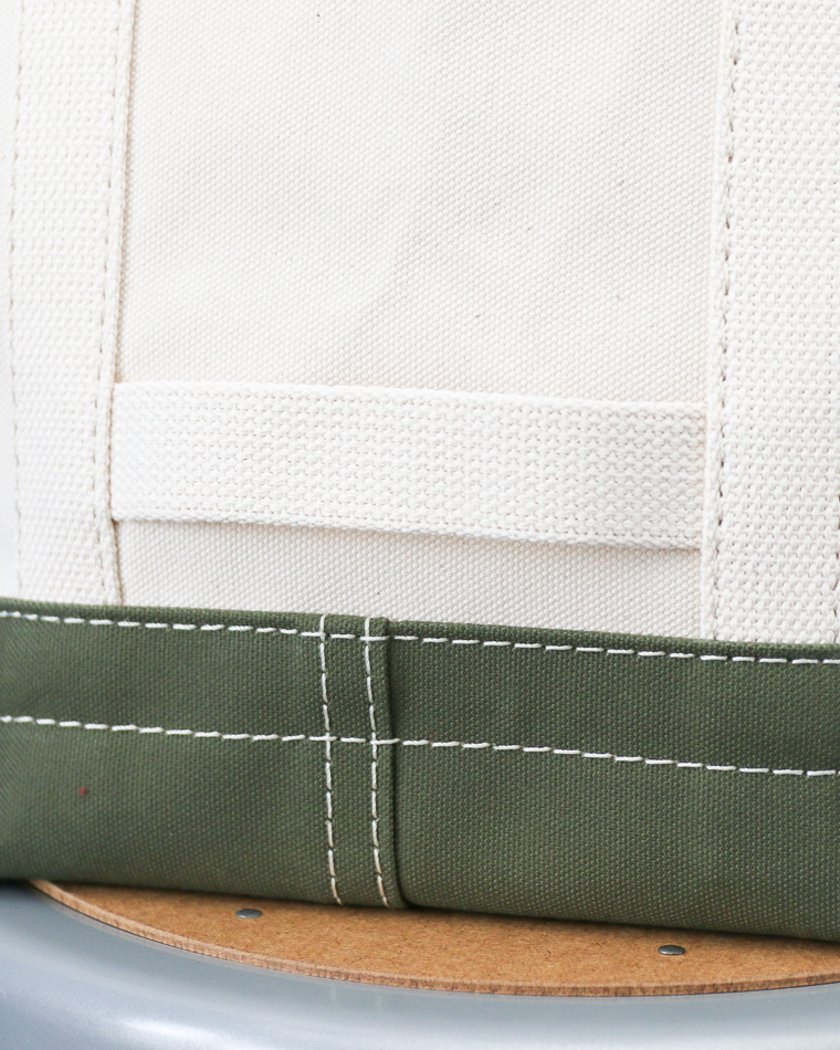 WORKERS Tool Bag, Medium-Long Handle, Ecru × Olive