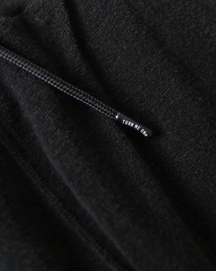 TURN ME ON ターンミーオン Raffi Pile W knee Easy Pants Black