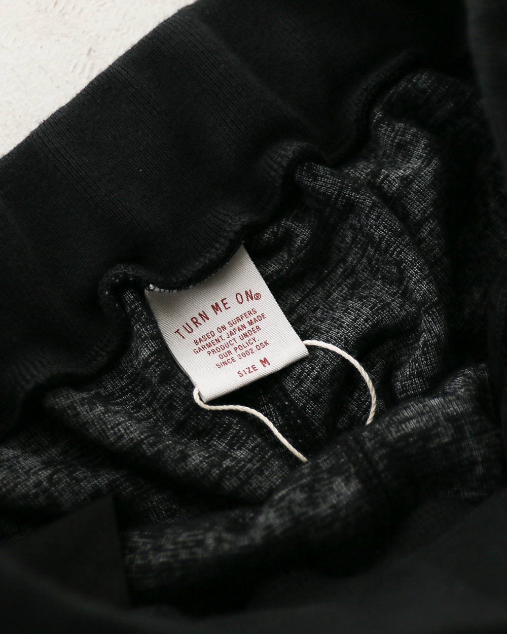 TURN ME ON ターンミーオン Raffi Pile W knee Easy Pants Black