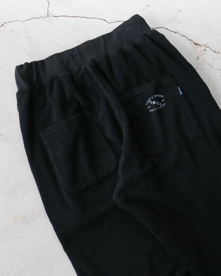 TURN ME ON ターンミーオン Raffi Pile W knee Easy Pants Black
