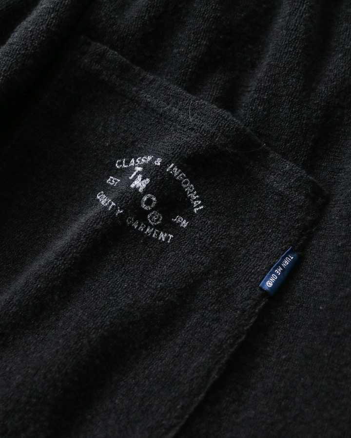 TURN ME ON ターンミーオン Raffi Pile W knee Easy Pants Black