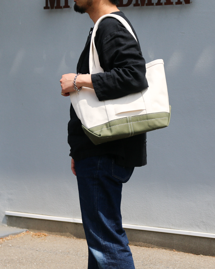 WORKERS Tool Bag, Medium-Long Handle, Ecru × Olive