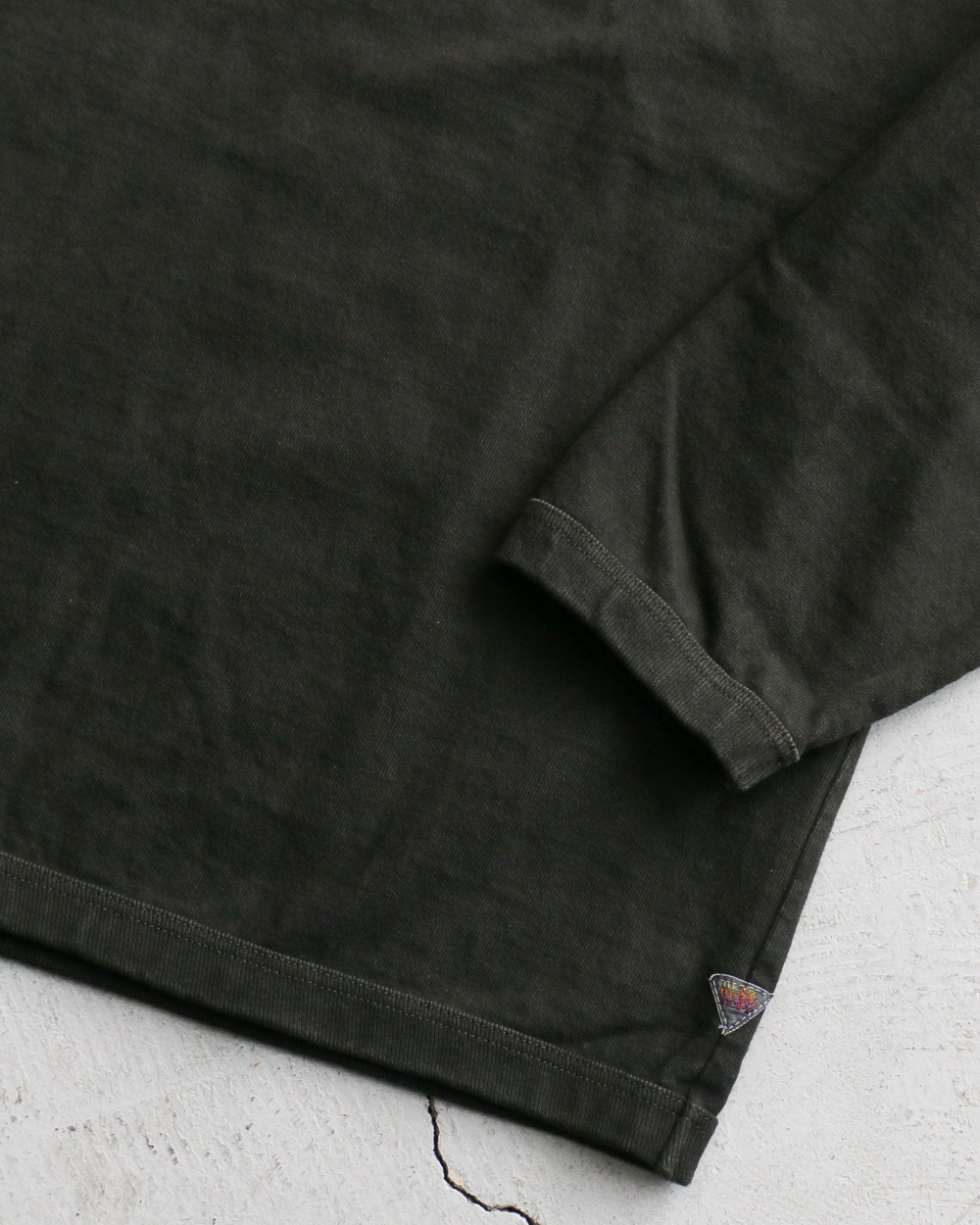 melple×Mr.OLDMAN メイプル The American Ringer Tee, Limited-edition pigment-dyed Black