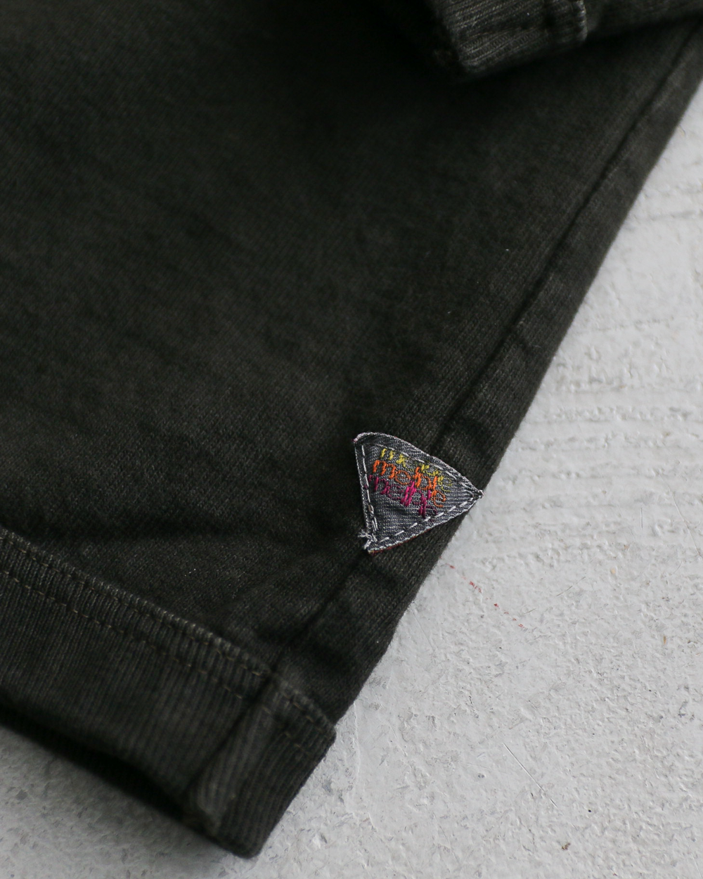 melple×Mr.OLDMAN メイプル The American Ringer Tee, Limited-edition pigment-dyed Black