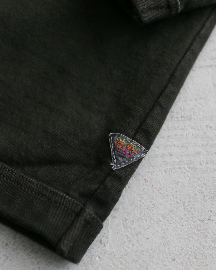 melple×Mr.OLDMAN メイプル The American Ringer Tee, Limited-edition pigment-dyed Black