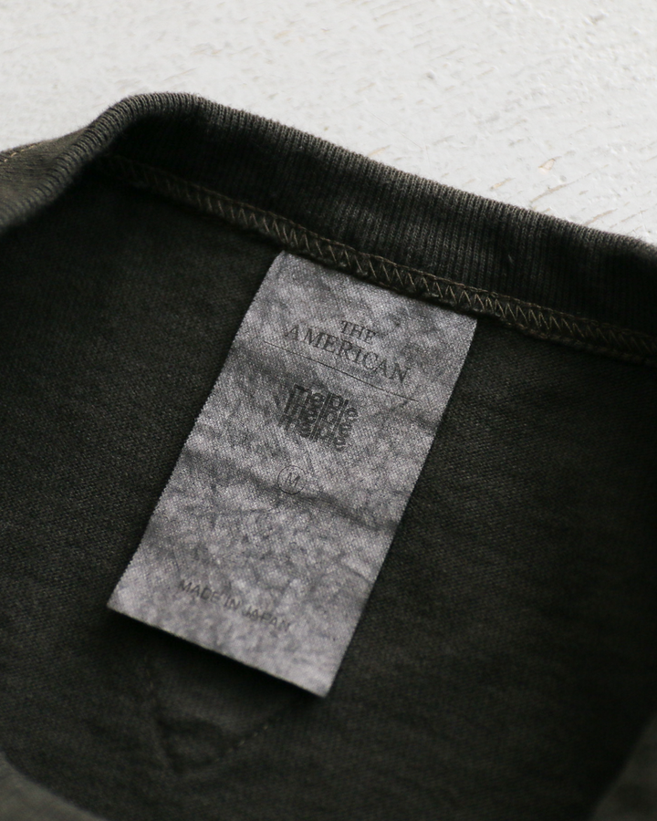 melple×Mr.OLDMAN メイプル The American Ringer Tee, Limited-edition pigment-dyed Black