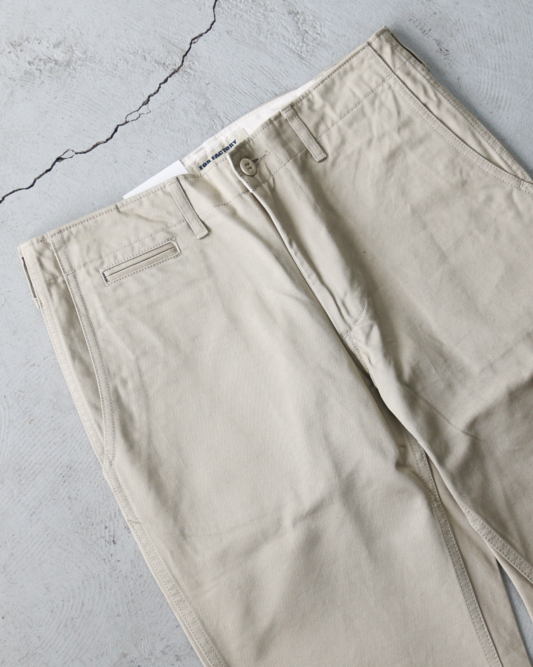 FOB factory エフオービーファクトリー F0514 NARROW U.S TROUSER Beige