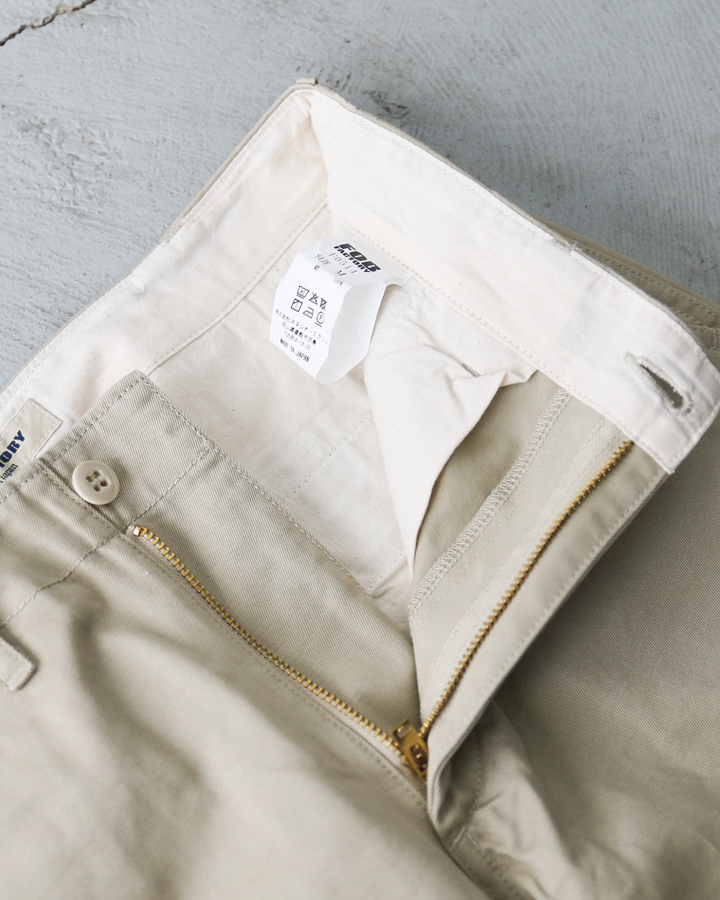FOB factory エフオービーファクトリー F0514 NARROW U.S TROUSER Beige