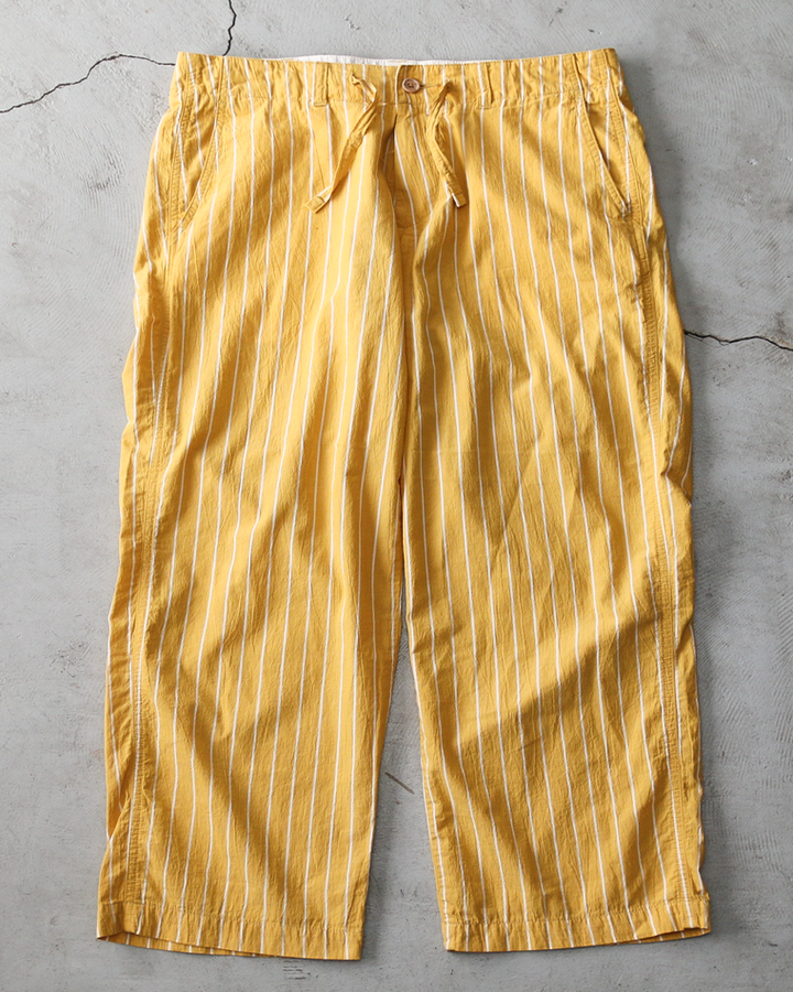 MASTER&amp;CO MC1672 Cotton Stripe Drawstring Pants Yellow