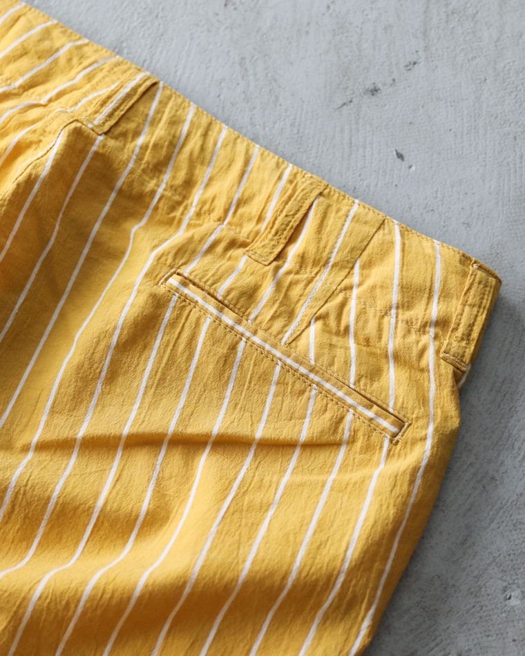 MASTER&amp;CO MC1672 Cotton Stripe Drawstring Pants Yellow