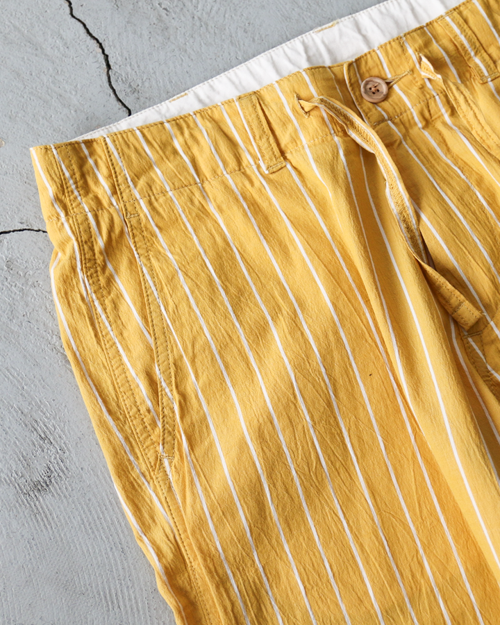 MASTER&amp;CO MC1672 Cotton Stripe Drawstring Pants Yellow
