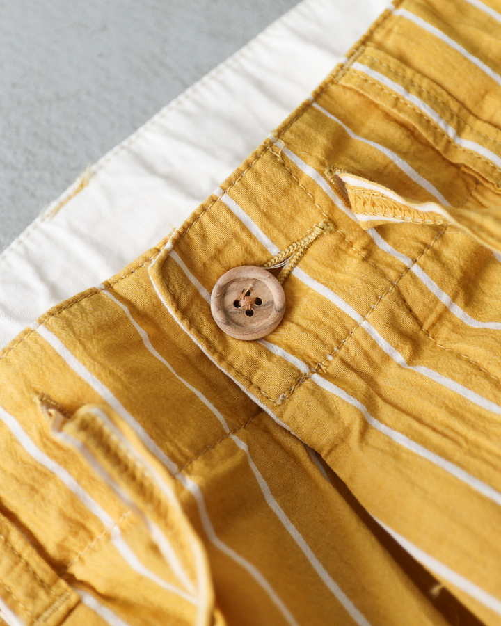 MASTER&amp;CO MC1672 Cotton Stripe Drawstring Pants Yellow