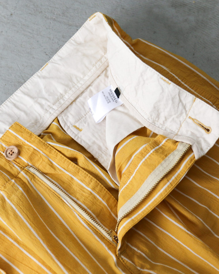 MASTER&amp;CO MC1672 Cotton Stripe Drawstring Pants Yellow