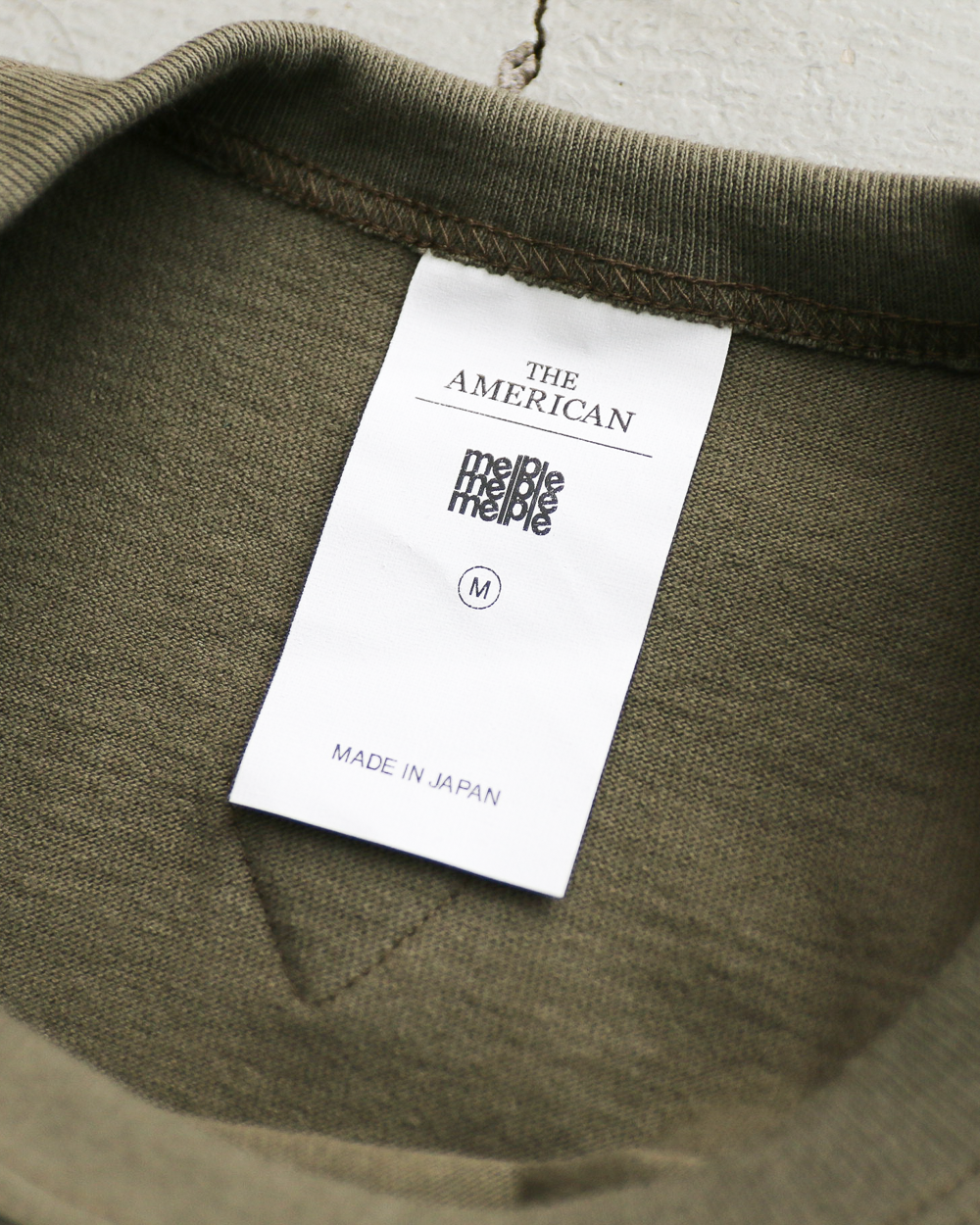 melple メイプル The American Ringer Tee, Khaki