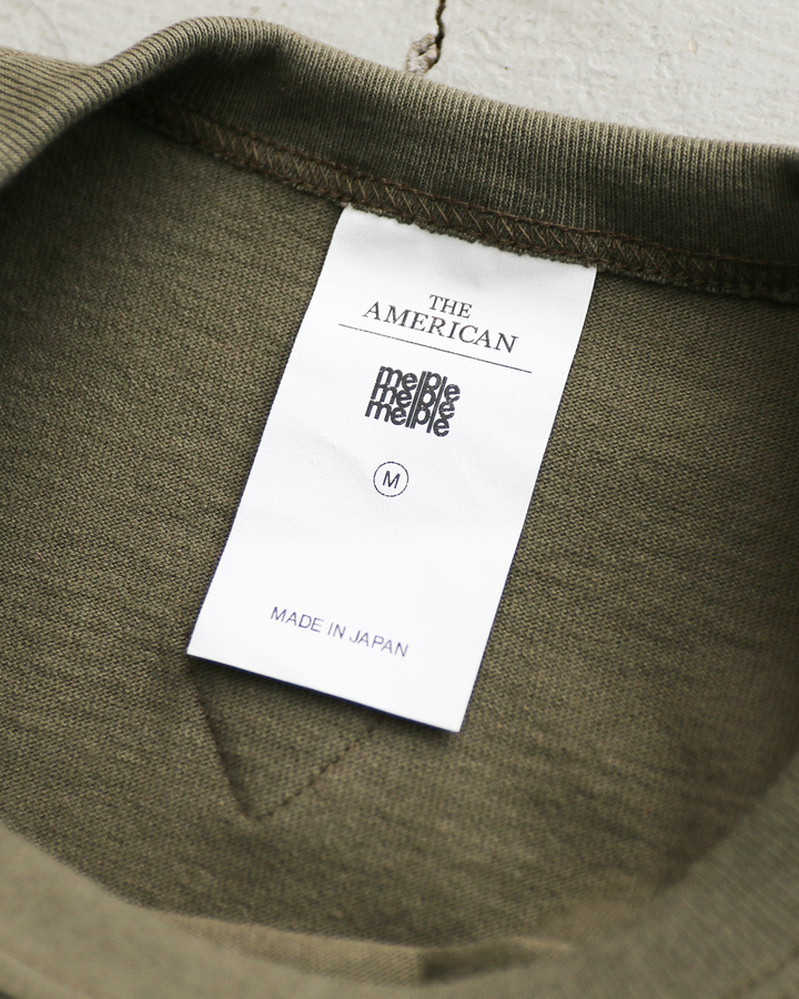 melple メイプル The American Ringer Tee, Khaki
