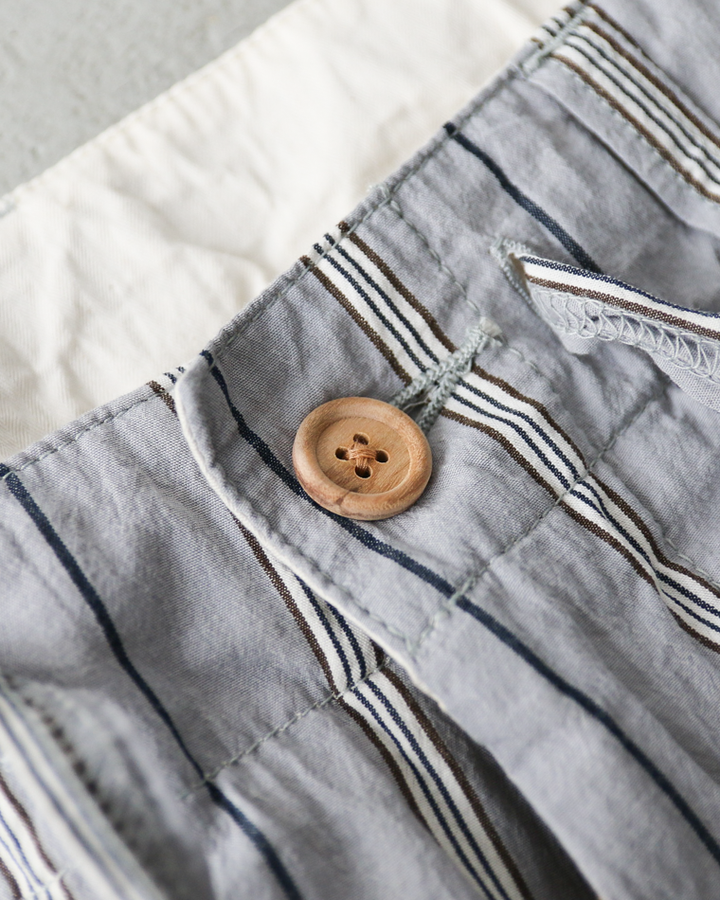 MASTER&amp;CO MC1672 Cotton Stripe Drawstring Pants Grey