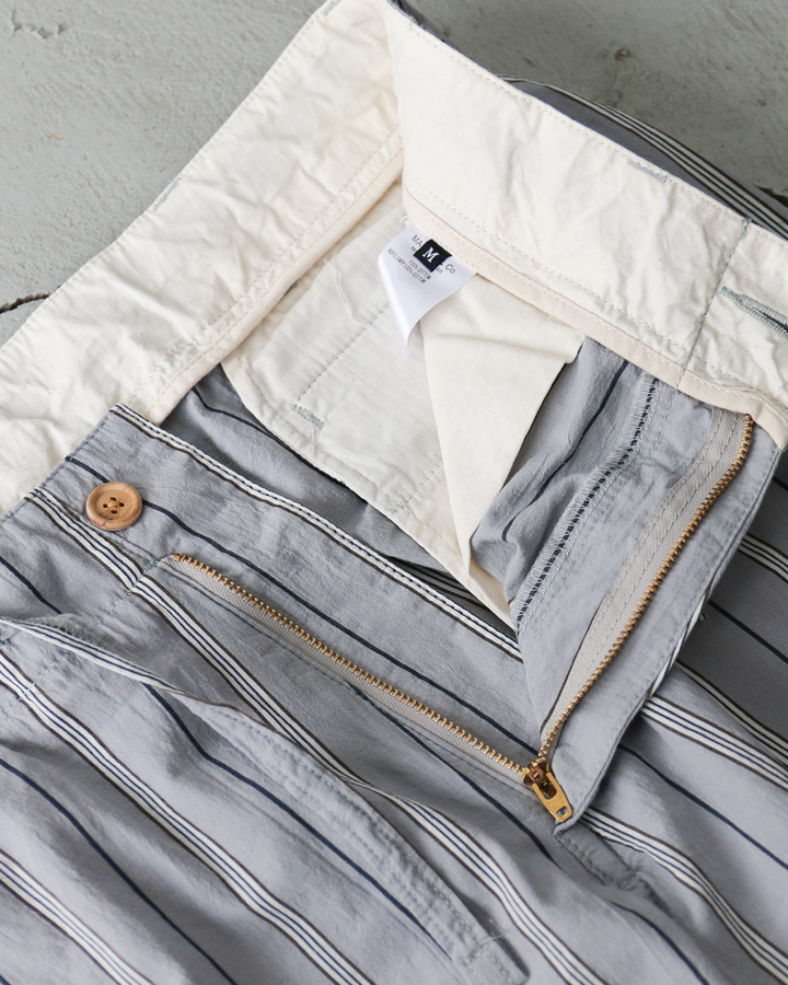 MASTER&amp;CO MC1672 Cotton Stripe Drawstring Pants Grey