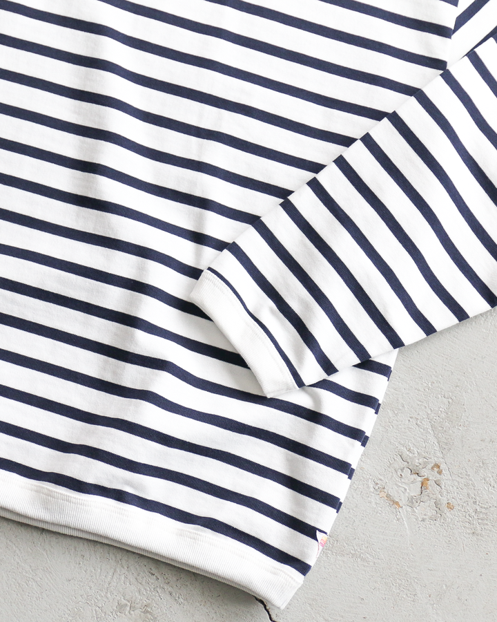 melple メイプル The American Ringer Tee, Wine×Natural Border