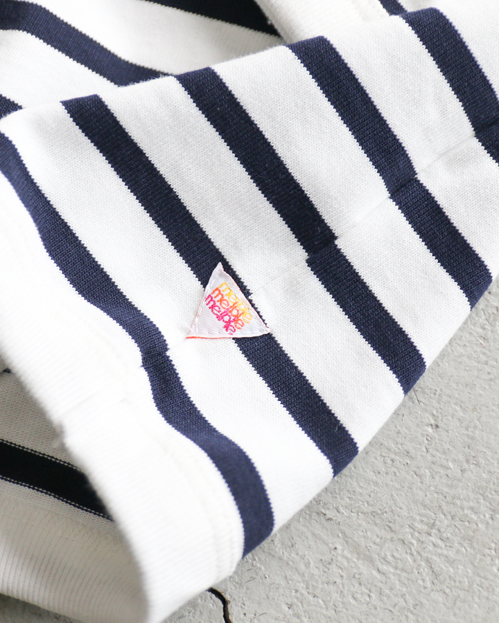 melple メイプル The American Ringer Tee, Wine×Natural Border