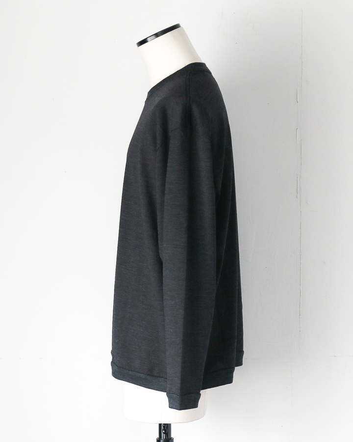 holk ホーク 035 wool l/s tee charcoal