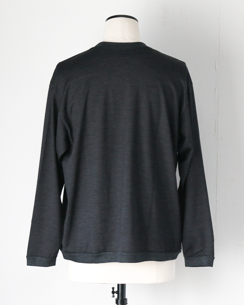holk ホーク 035 wool l/s tee charcoal