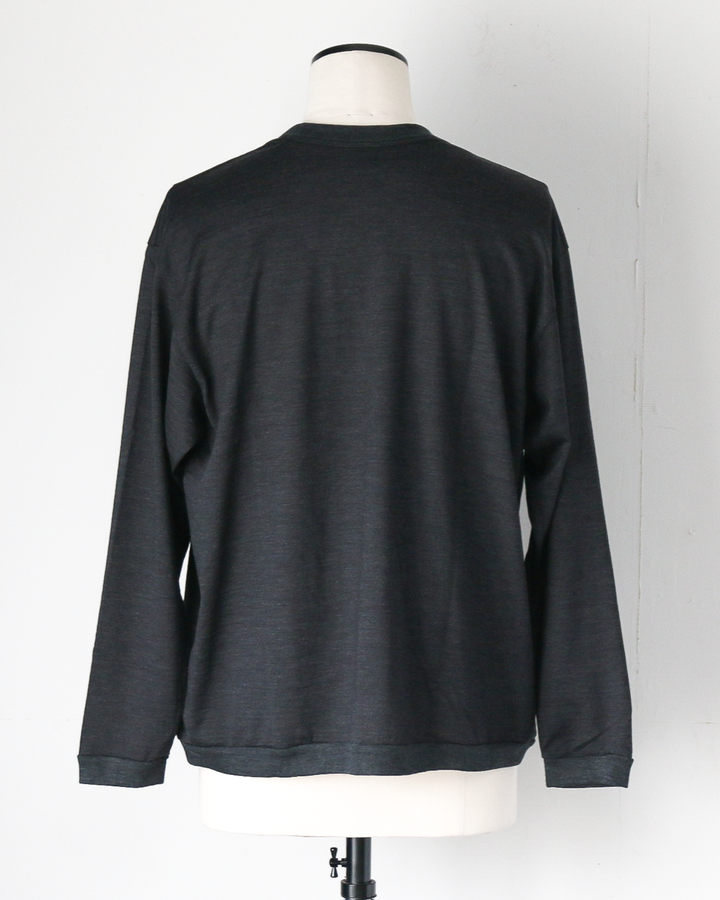 holk ホーク 035 wool l/s tee charcoal