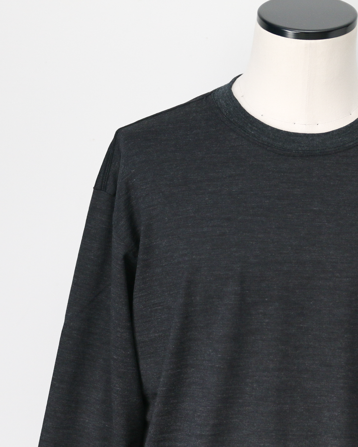 holk ホーク 035 wool l/s tee charcoal