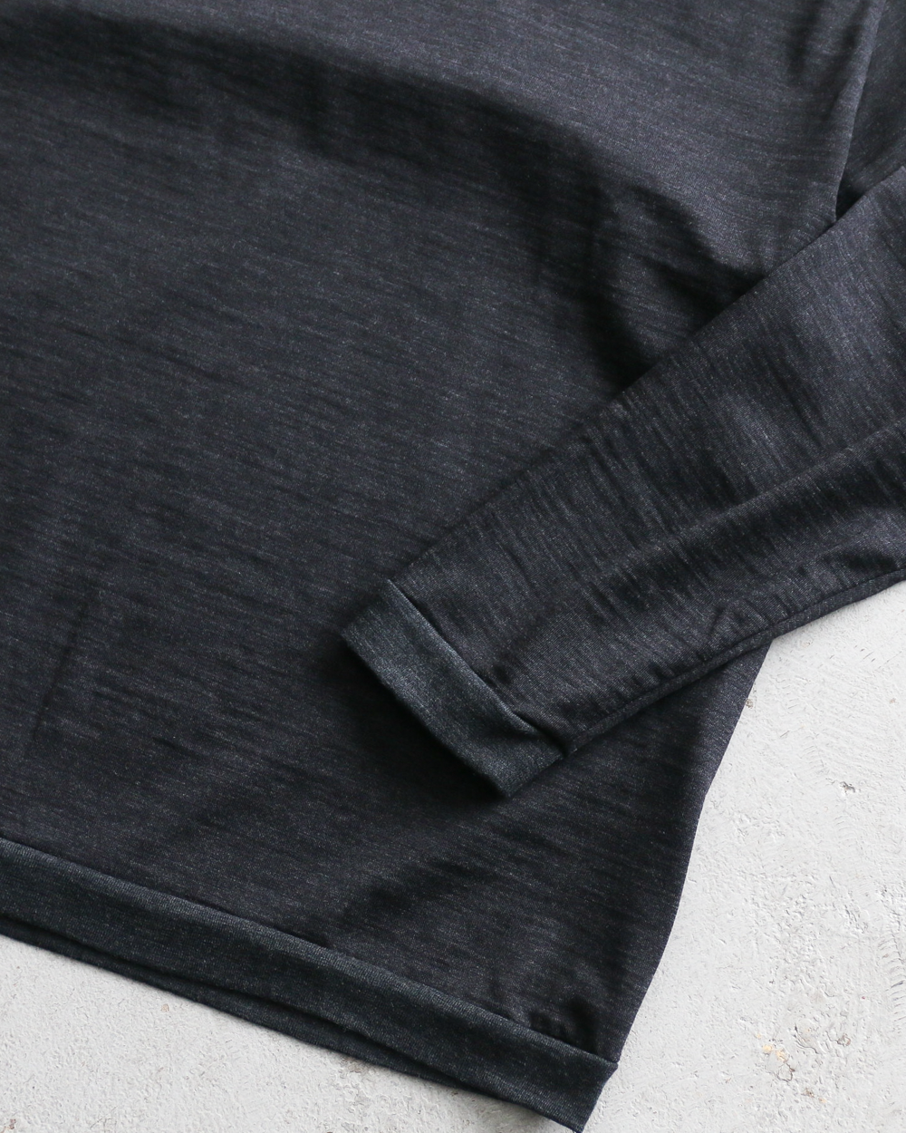 holk ホーク 035 wool l/s tee charcoal