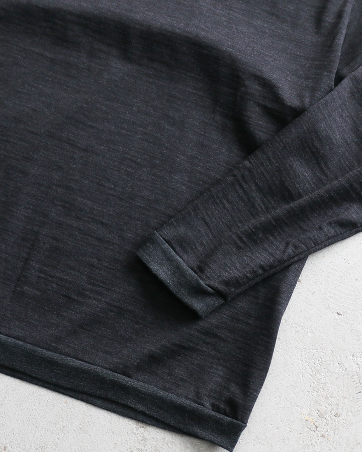 holk ホーク 035 wool l/s tee charcoal