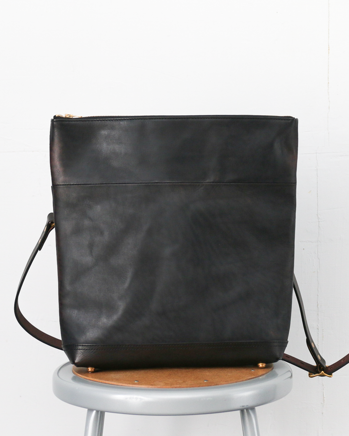 VASCO VS-245LS LEATHER NELSON 2WAY BAG SMALL Black