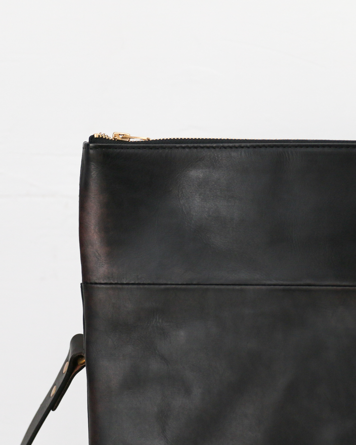 VASCO VS-245LS LEATHER NELSON 2WAY BAG SMALL Black