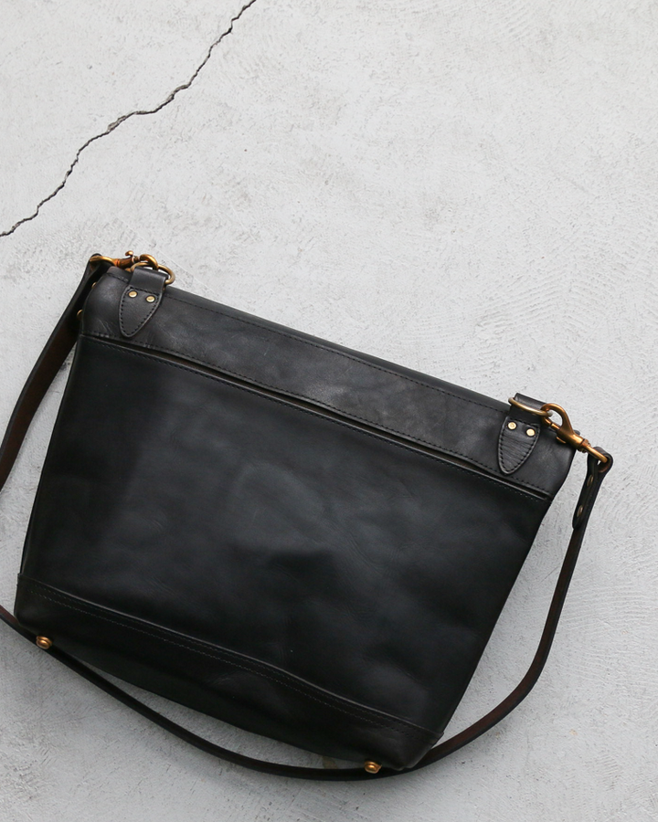 VASCO VS-245LS LEATHER NELSON 2WAY BAG SMALL Black