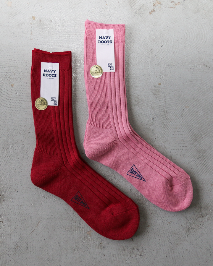 NAVY ROOTS ネイビールーツ Pile Color Rib Socks