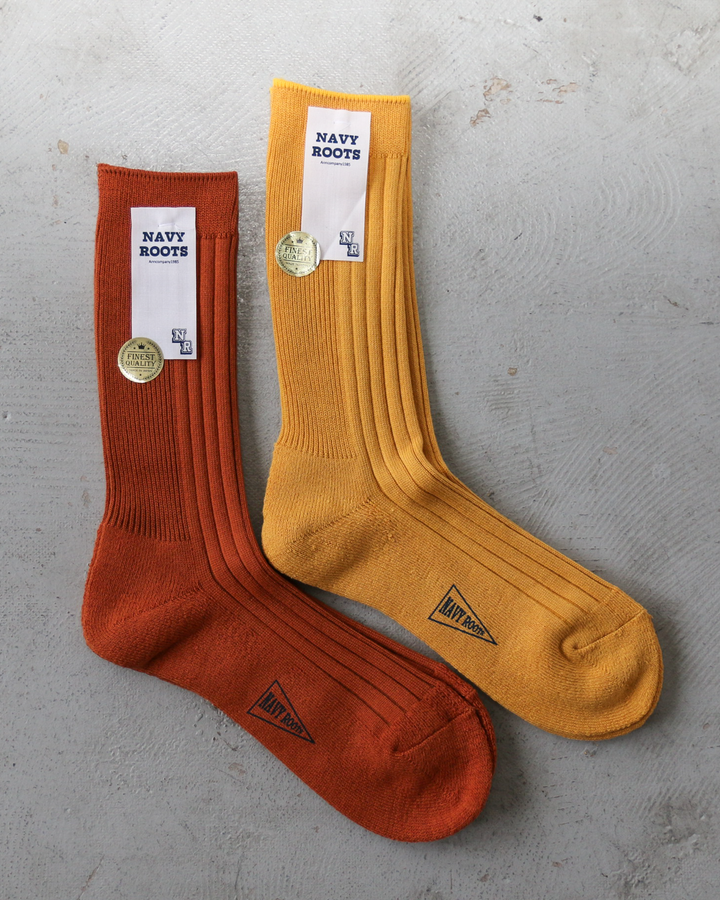 NAVY ROOTS ネイビールーツ Pile Color Rib Socks