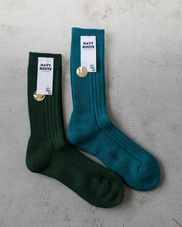 NAVY ROOTS ネイビールーツ Pile Color Rib Socks