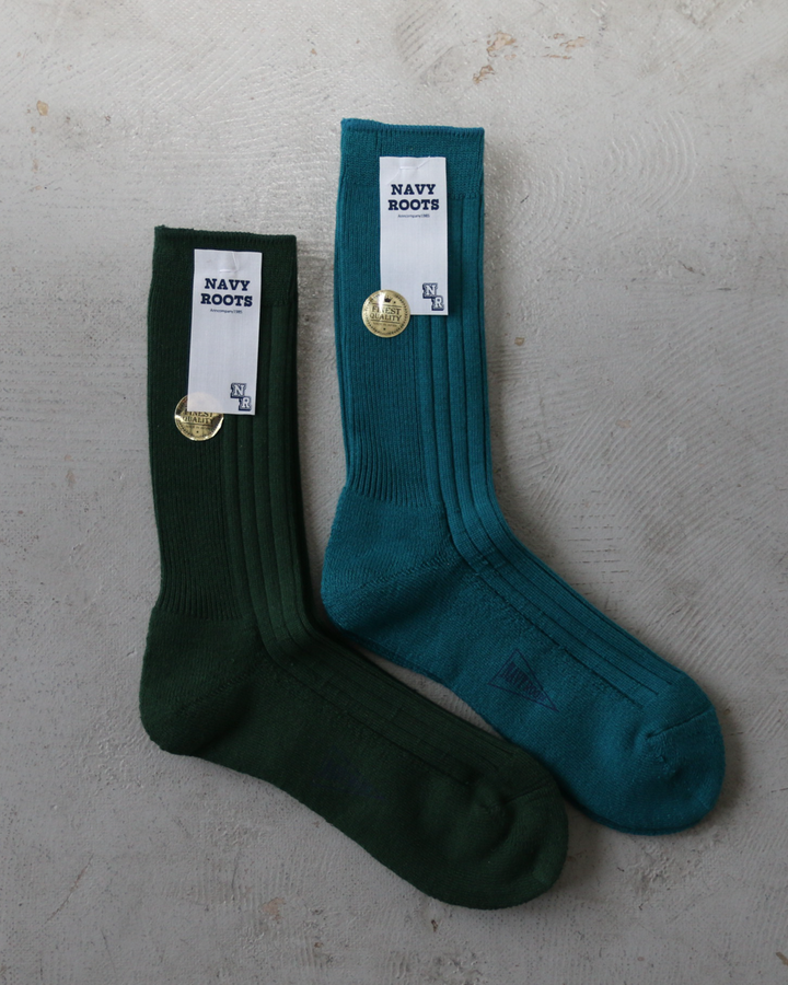 NAVY ROOTS ネイビールーツ Pile Color Rib Socks
