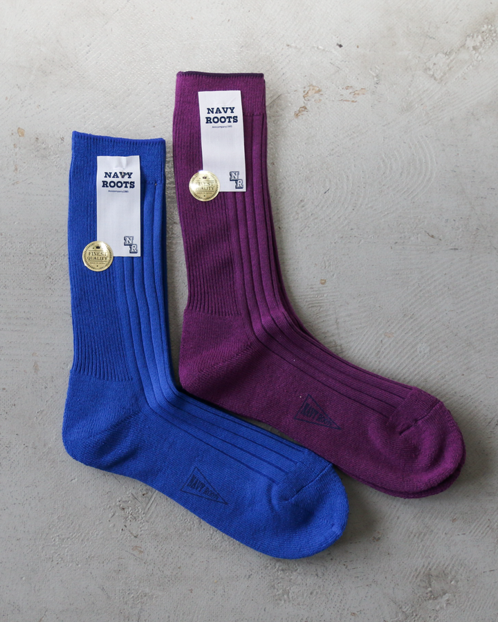 NAVY ROOTS ネイビールーツ Pile Color Rib Socks