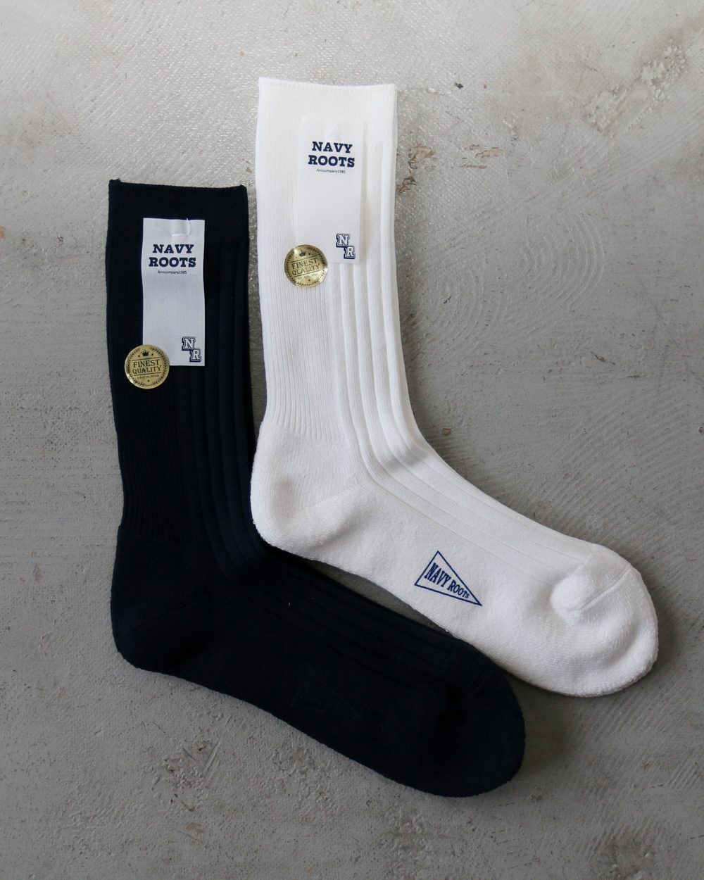 NAVY ROOTS ネイビールーツ Pile Color Rib Socks