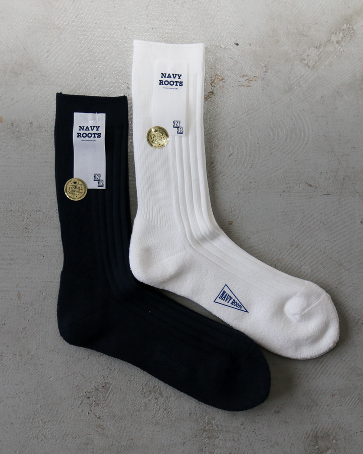 NAVY ROOTS ネイビールーツ Pile Color Rib Socks