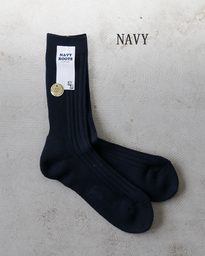 NAVY ROOTS ネイビールーツ Pile Color Rib Socks