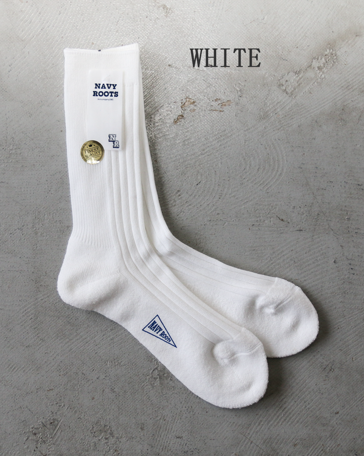 NAVY ROOTS ネイビールーツ Pile Color Rib Socks