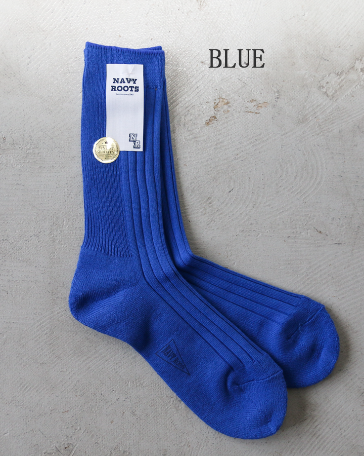 NAVY ROOTS ネイビールーツ Pile Color Rib Socks
